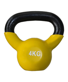 Kettlebell Otel - 4 Kg, Negru-Galben