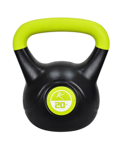 Kettlebell Vinil - 20 Kg, Negru-Rosu