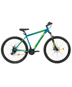 Bicicleta MTB Colinelli COL25, Marimea M, 29 inch, Verde, Schimbator Shimano ST-EF500 EZ-FIRE PLUS, 24 Viteze, Cadru Aluminiu, Frane pe Disc
