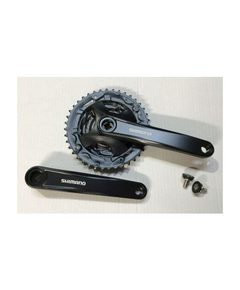 Angrenaj Shimano FC MT101, 40/30/22T, brate 175 mm, 9 viteze, fara aparatoare,negru