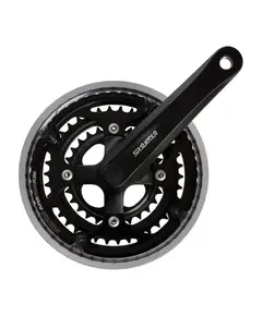 Angrenaj Suntour CW16-XCT-T418PBSG, 48/36/26T, brate 175 mm, cu aparatoare lant, negru