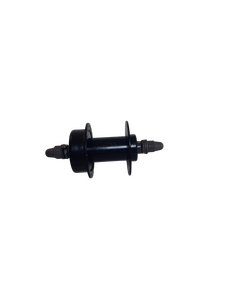 Butuc fata, otel, disc, 14G, 36H, 100 × 145 mm, ax filet 3/8 inch, negru