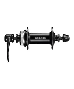 Butuc fata Shimano Tourney AHBTX505A5, aluminiu, QR, 36H, OLD 100 mm, ax 108 mm, 133 mm, negru