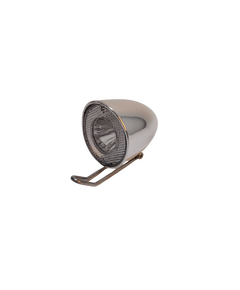 Far fata LED Retro Sport 20 Lux, cromat, 6V e-bike, cu suport inox, fara cablu, fara intrerupator