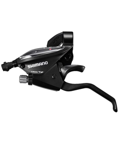 Maneta schimbator si frana stanga Shimano ST EF510 L, 3 viteze, cablu 1800 mm, negru
