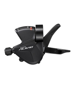 Maneta schimbator stanga Shimano Alivio ASLM3100LB, 3 viteze, cu indicator optic, cu colier