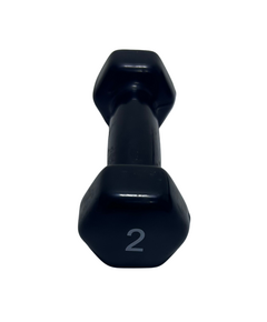 Gantera Vinil Aerobic - 2 Kg, Negru