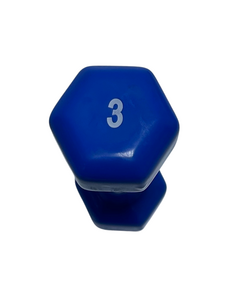 Gantera Vinil Aerobic - 3 Kg, Albastru