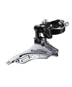 Schimbator fata 3x6/7 viteze Shimano Tourney AFDTY300DSTM6, rutare superioara, argintiu