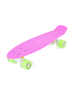 Skateboard copii SPICE LED, 22 inch, Byox, Roz
