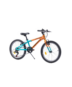Bicicleta copii Pegas Mini Drumet - 20 inch, Portocaliu/Turcoaz