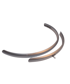 Aripi City 28 inch Orion Grip Type, plastic 48mm, cu spoiler, fara gauri pentru reflector, Argintiu