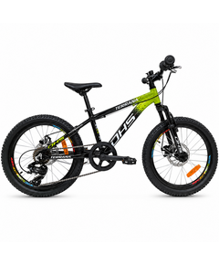 Bicicleta Copii Dhs Terrana 2023B, model 2026 - 20 Inch, Negru-Verde
