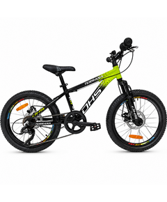 Bicicleta Copii Dhs Terrana 2023D, model 2026 - 20 Inch, Verde-Negru