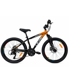 Bicicleta Copii Dhs Terrana 2423B, model 2026 - 24 Inch, Negru-Portocaliu