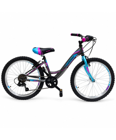 Bicicleta copii Polar Modesty, 24 inch, 6 viteze Shimano, frane V-Brake, Gri