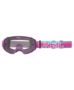 Ochelari O'Neal B-10 STRIPED V.26 - Lentile Transparente, Roz-Violet