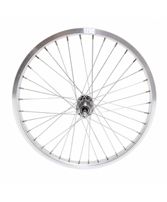Roata fata LYRA 20", Silver, CNC, Spite Nichelate, Butuc Viteza 36H