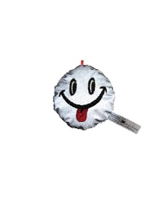 Breloc Smiley Inimioara Reflectorizant Salzmann 3M - Argintiu-Rosu
