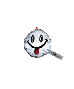 Breloc Smiley Simplu Reflectorizant Salzmann 3M - Argintiu-Rosu