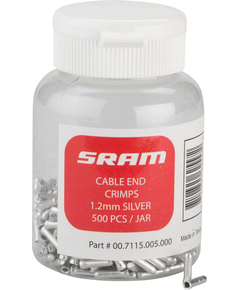 Capeti Terminatii Cablu Sram, Pt Schimbator, Diametru 1.2mm, 500Buc La Borcan, Argintii