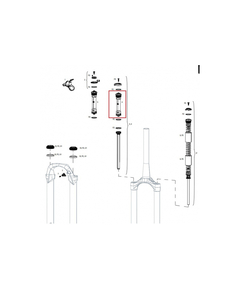 Cartus compresie furca rockshox xc30 b3-b4 (2018-2020)/judy tk b1