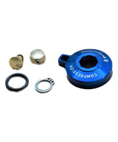 Motion Control Compression Knob Standard Alum W/ Cir-Clip - Blue