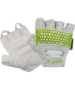 Manusi fitness marime M, Culoare produs: Alb/Verde, Marime produs: M