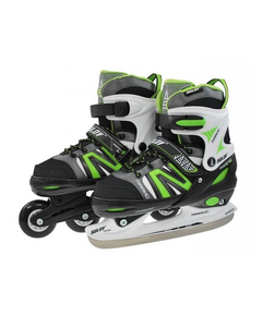 Role Copii, Reglabile 2 In 1 Marko, S, 31-34, Negru-Verde, Marime produs: 31-34
