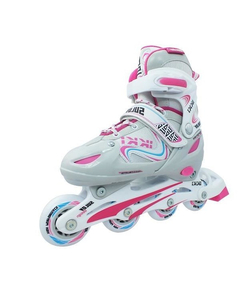 Role Dama, Reglabile Ikki Girl, L 39-42, Alb-Roz, Culoare produs: Alb/Roz, Marime produs: 39-42