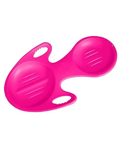 Sanie Copii Glider Plastic Dubla - Roz, Culoare produs: Roz