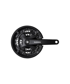 Angrenaj pedalier Shimano Altus FC-MT101, 40-30-22T, pt 9 Viteze , brat 170MM, negru