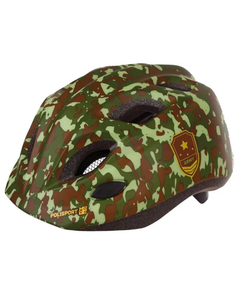 Casca Ciclism Copii Cu Led Polisport Army - 52-56 cm, S, Verde, Culoare produs: Verde