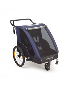 Remorca Carucior Transport Copii Bicicleta Polisport - Albastru