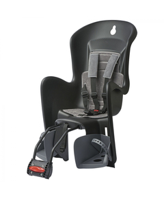 Scaun Bicicleta Copii Polisport Bilby Maxi FF - Negru-Gri, Culoare produs: Negru/Gri