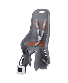 Scaun Bicicleta Copii Polisport Bubbly Maxi Plus FF - Gri-Maro, Culoare produs: Gri/Maro