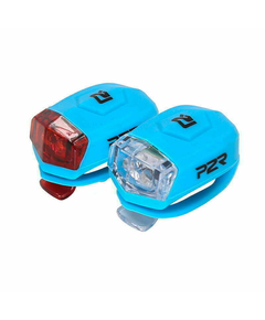 Set Lumini Bicicleta P2R Freyo - Albastru deschis, Culoare produs: Albastru deschis