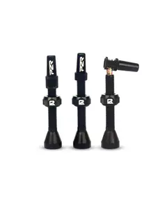 Valva Tubeless bicicleta P2R FR-11C, AL, 46mm, Negru, Culoare produs: Negru
