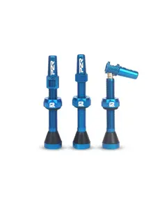 Valva Tubeless bicicleta P2R FR-11C, AL, 46mm, Albastru, Culoare produs: Albastru