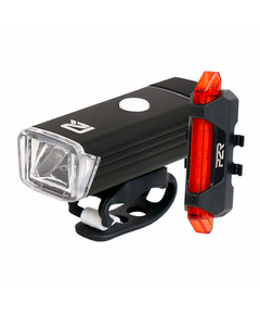 Set Lumini Bicicleta P2R NITION 10 (USB) - Negru