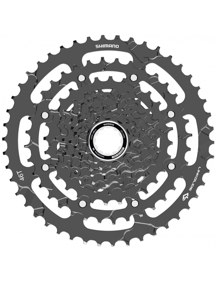 Pinion Bicicleta Shimano Cues, CS-LG400-9, 9 viteze, 11-46T, Negru, imaginea nr. 2 Pinion Bicicleta Shimano Cues, CS-LG400-9, 9 viteze, 11-46T, Negru, imaginea nr. 2