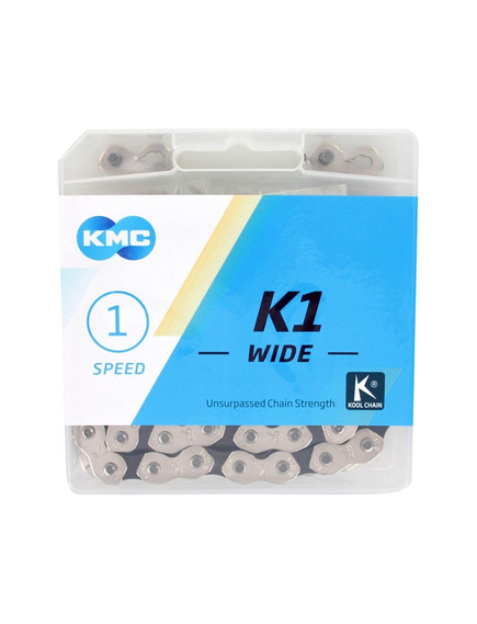Lant KMC K1 Wide Single-Speed Argintiu/Negru 100 Zale