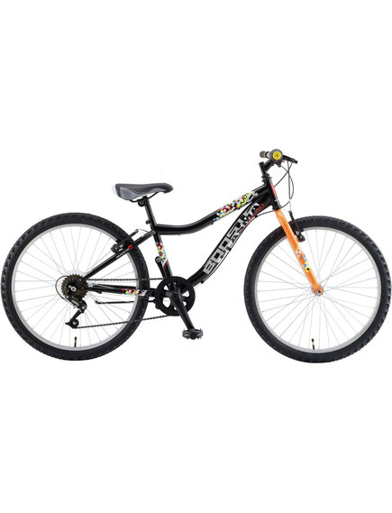 Bicicleta Copii Booster 2023 Plasma - 24 Inch, Negru-Portocaliu