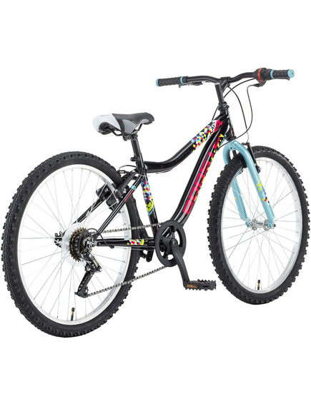 Bicicleta Copii Booster 2023 Plasma - 24 Inch, Negru-Turcoaz