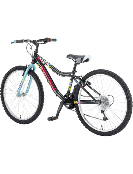 Bicicleta Copii Booster 2023 Plasma - 24 Inch, Negru-Turcoaz