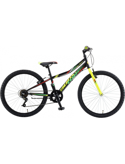 Bicicleta Copii Booster 2023 Turbo - 24 Inch, Negru-Verde