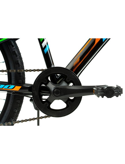 Bicicleta Copii DHS Turbo - 24 Inch, Negru-Portocaliu