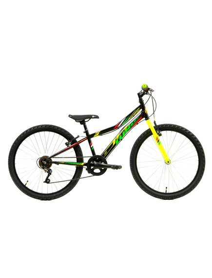 Bicicleta Copii DHS Turbo - 24 Inch, Negru-Verde