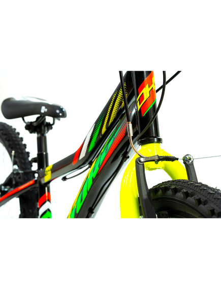 Bicicleta Copii DHS Turbo - 24 Inch, Negru-Verde Bicicleta Copii DHS Turbo - 24 Inch, Negru-Verde