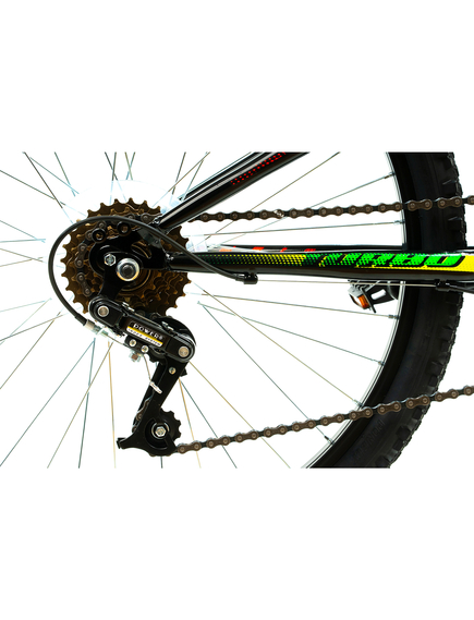 Bicicleta Copii DHS Turbo - 24 Inch, Negru-Verde Bicicleta Copii DHS Turbo - 24 Inch, Negru-Verde